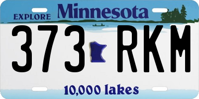 MN license plate 373RKM