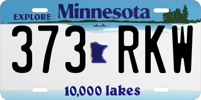 MN license plate 373RKW