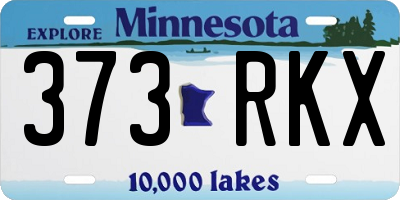 MN license plate 373RKX