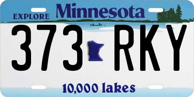 MN license plate 373RKY