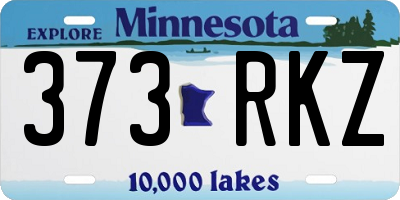 MN license plate 373RKZ
