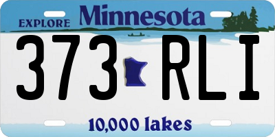 MN license plate 373RLI