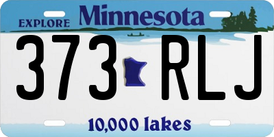 MN license plate 373RLJ