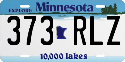 MN license plate 373RLZ
