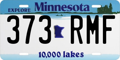 MN license plate 373RMF