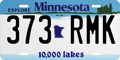 MN license plate 373RMK