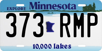 MN license plate 373RMP