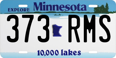 MN license plate 373RMS