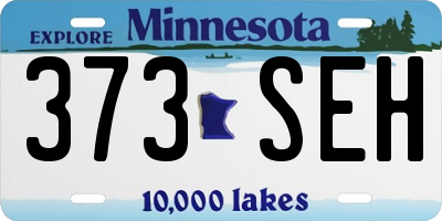 MN license plate 373SEH