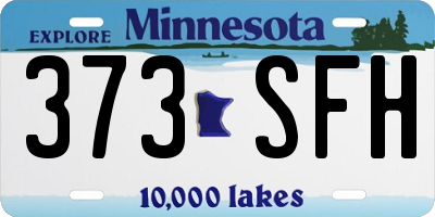 MN license plate 373SFH