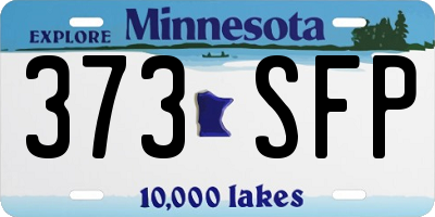 MN license plate 373SFP