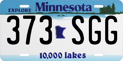 MN license plate 373SGG