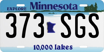 MN license plate 373SGS