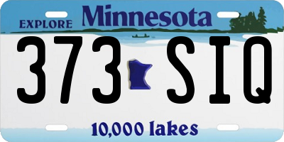 MN license plate 373SIQ