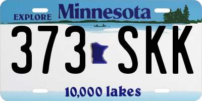 MN license plate 373SKK