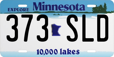 MN license plate 373SLD