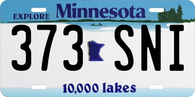 MN license plate 373SNI