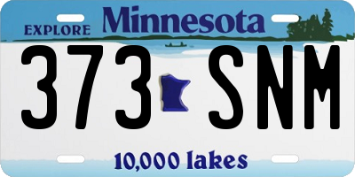 MN license plate 373SNM