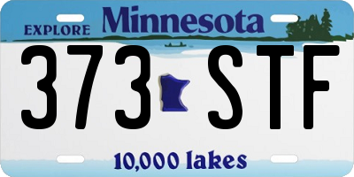MN license plate 373STF
