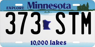MN license plate 373STM