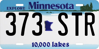 MN license plate 373STR