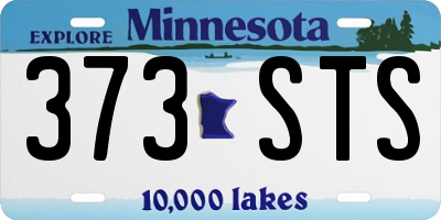 MN license plate 373STS
