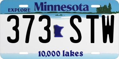 MN license plate 373STW