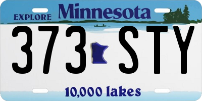 MN license plate 373STY