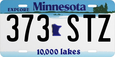 MN license plate 373STZ