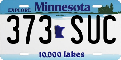 MN license plate 373SUC