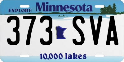 MN license plate 373SVA