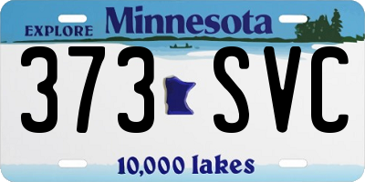 MN license plate 373SVC