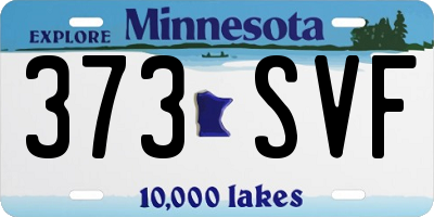 MN license plate 373SVF