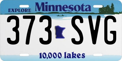 MN license plate 373SVG
