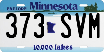 MN license plate 373SVM