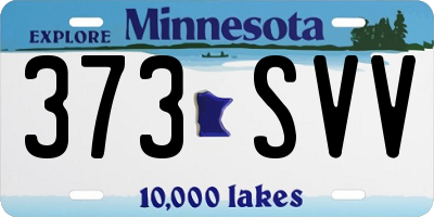 MN license plate 373SVV