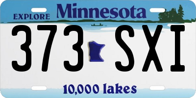 MN license plate 373SXI