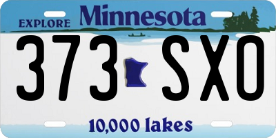MN license plate 373SXO