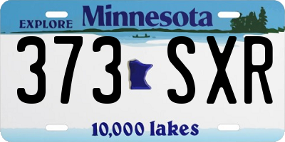 MN license plate 373SXR