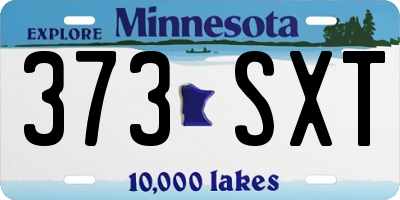 MN license plate 373SXT