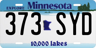 MN license plate 373SYD