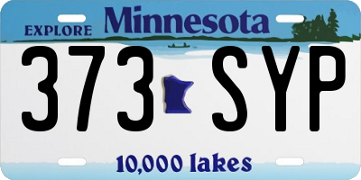 MN license plate 373SYP
