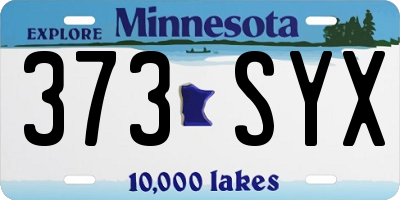 MN license plate 373SYX