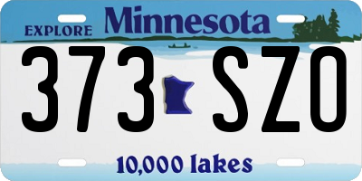 MN license plate 373SZO