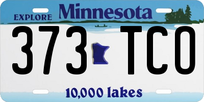 MN license plate 373TCO