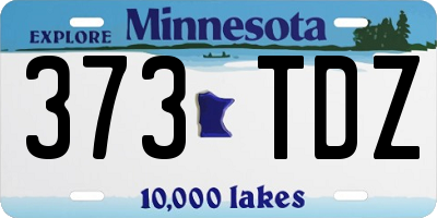 MN license plate 373TDZ