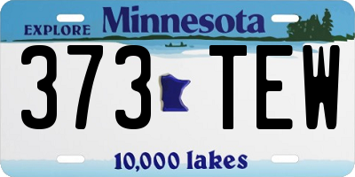 MN license plate 373TEW