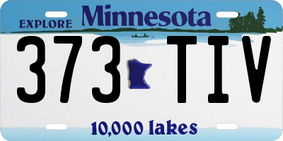 MN license plate 373TIV