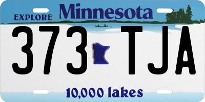MN license plate 373TJA