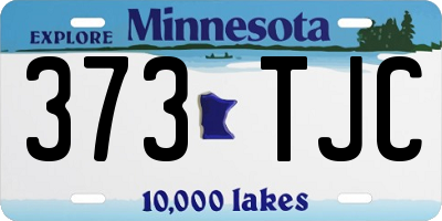 MN license plate 373TJC